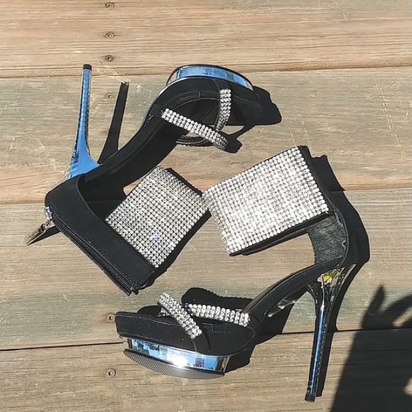 *NEW* Sexy rhinestone platform stiletto heels - Picture 3 of 11